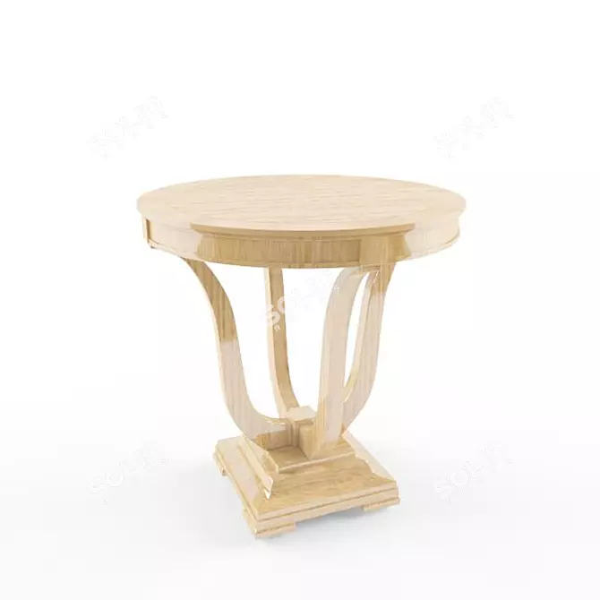 Elegant Wood Coffee Table 3D model image 1