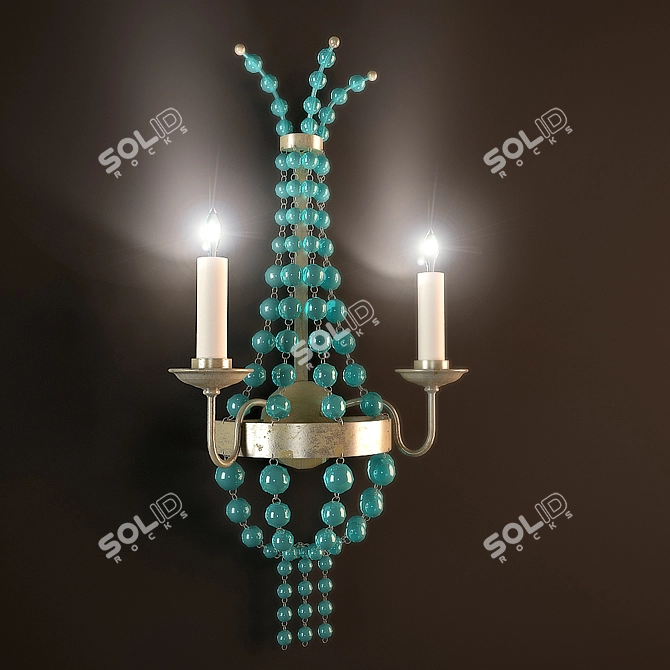 Elegant Aqua Wall Sconce 3D model image 1