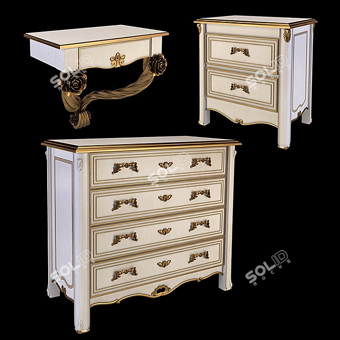 Savio Firmino Dresser: Elegant & Functional 3D model image 2