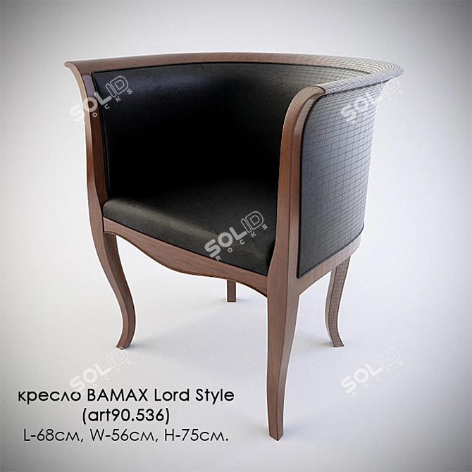 Bamax Lord Style Armchair: Classic Elegance 3D model image 1