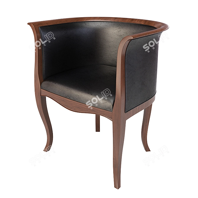 Bamax Lord Style Armchair: Classic Elegance 3D model image 2