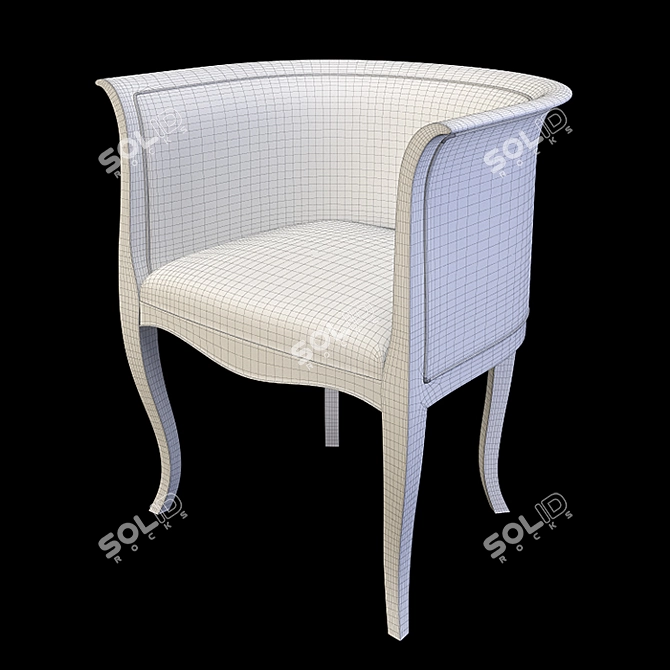 Bamax Lord Style Armchair: Classic Elegance 3D model image 4