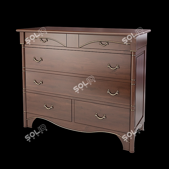 Elegant Chest of Drawers: Bamax Canova & Rialto 3D model image 2
