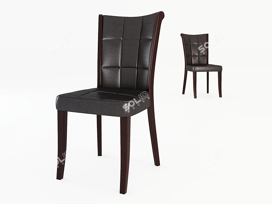 Minimalist Upholstered Chair 3D model image 1