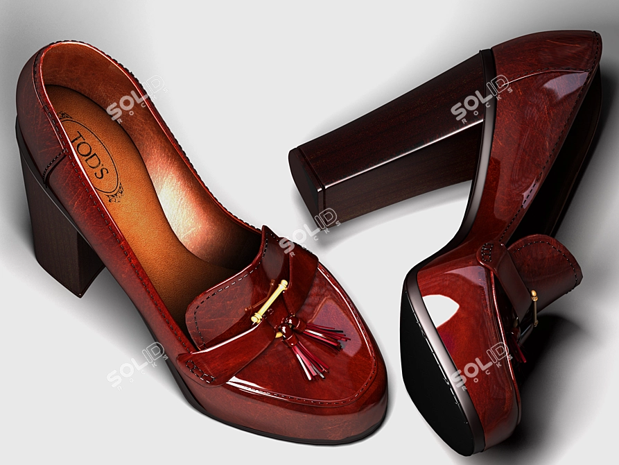 Tod's Slip-On Loafers 3D model image 1