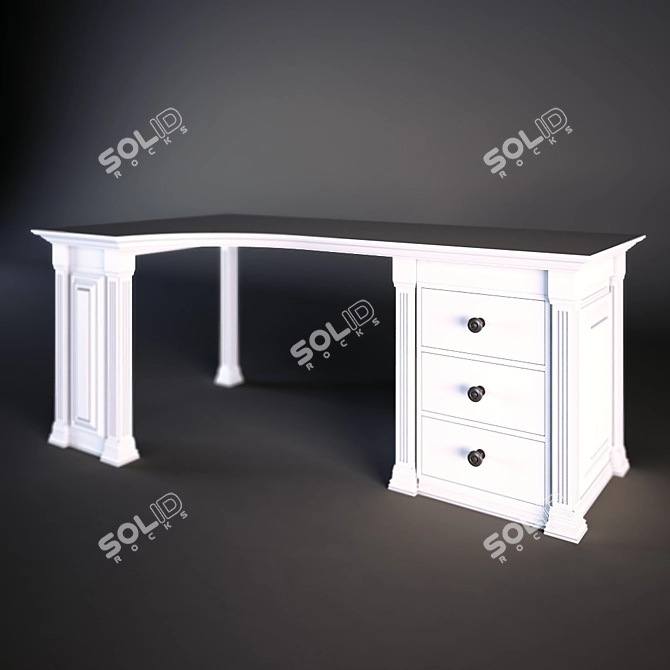 Modern Spacious Table: 1000mm x 1800mm 3D model image 1