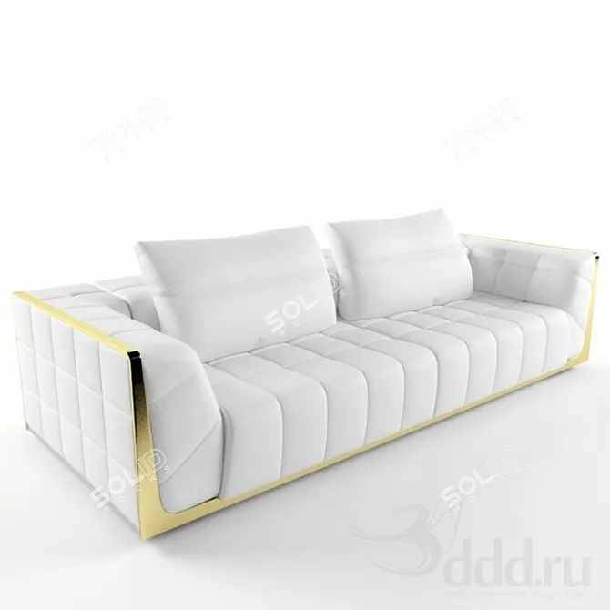 Elegant Reymond Sofa 3D model image 1