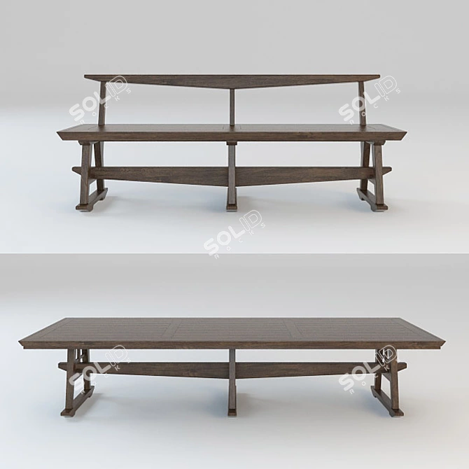 Portable Picnic Table Set 3D model image 1