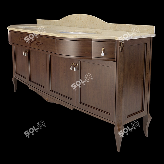 Elegant Epoque Plutone Furniture Set 3D model image 3