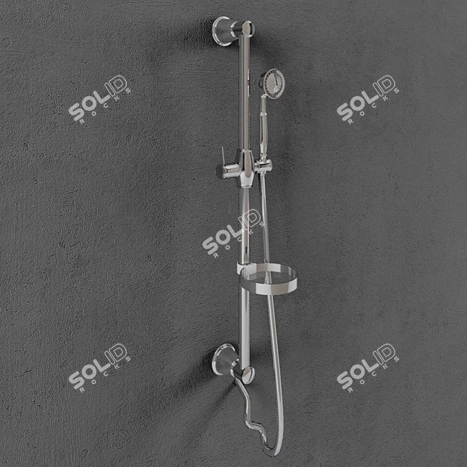 Luxury Shower Set with AM PM Design 3D model image 1