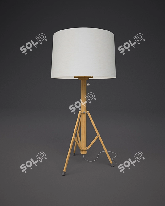 Mediterranean Style Tripod Lamp 3D model image 1