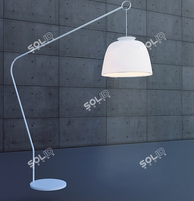 Elegant Italian Arpege Floor Lamp 3D model image 1