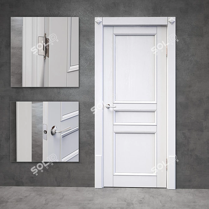 Sleek & Simplistic Entry Door 3D model image 1