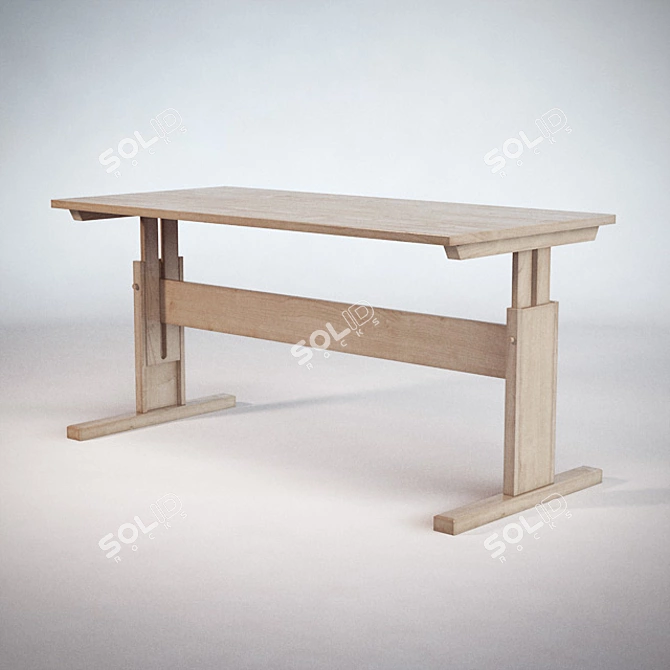Adjustable Height Table 3D model image 1