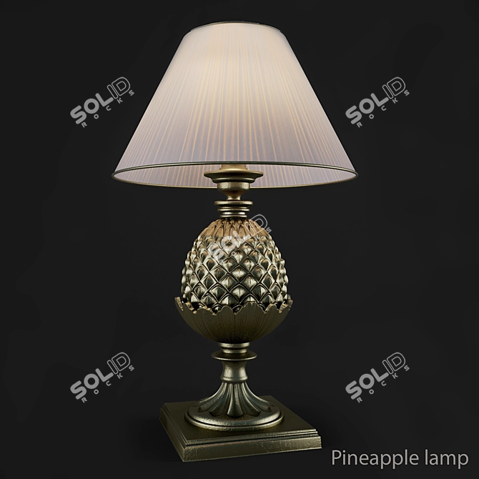 Classic Pineapple Table Lamp 3D model image 1