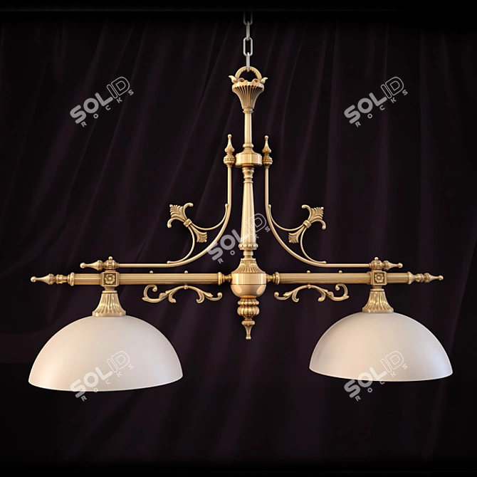 Luxe Casino Billiard Lamp 3D model image 1