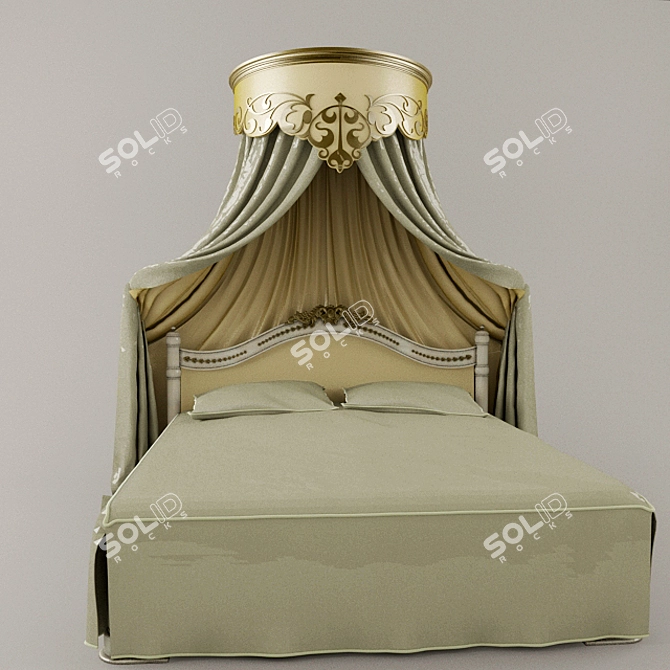 Dreamy Canopy: Transform Your Bed 3D model image 1