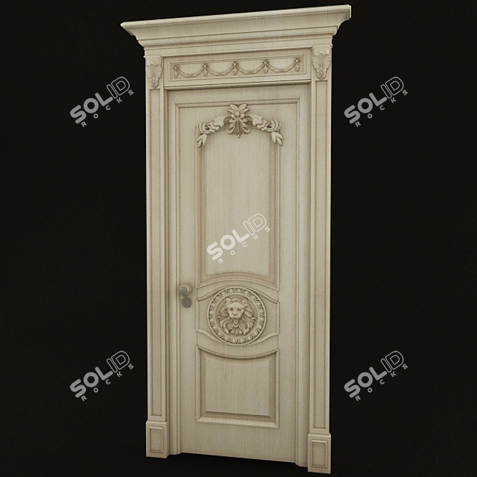 Elegant Entry Door 3D model image 1