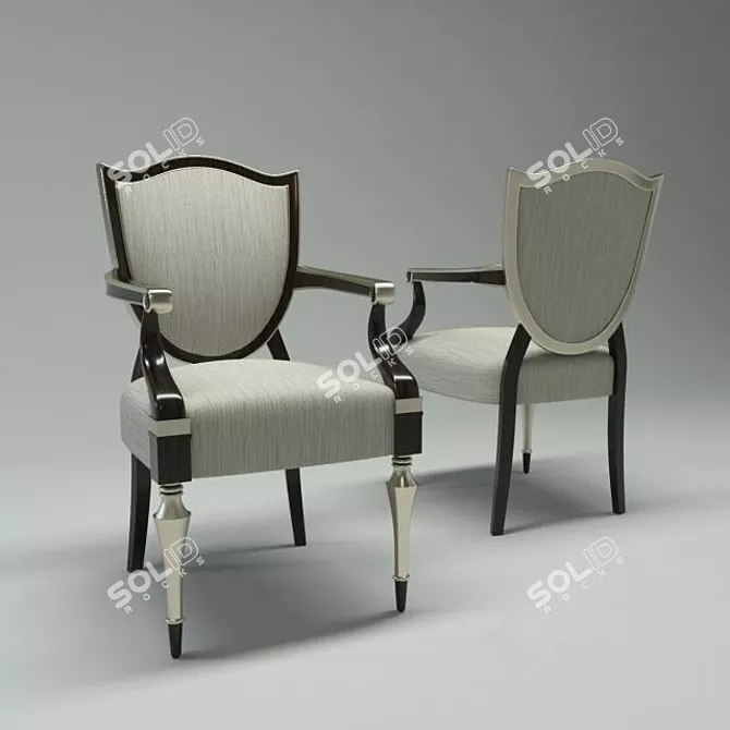 Elegant Benet Dining Chair 3D model image 1