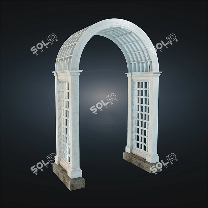 Title: V-Ray Pergola: 100k Polygons, High-quality Textures 3D model image 1