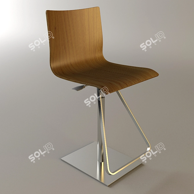 Modern Bar Stool - Toto Sgabello 3D model image 1