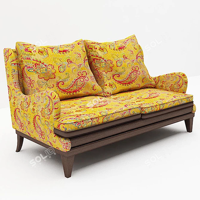 Elegant Carlotta Sofa 3D model image 1