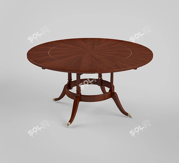 Elegant Round Dining Table: 1500*1500 3D model image 1
