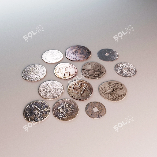 Russian Coins Collection 3D model image 1