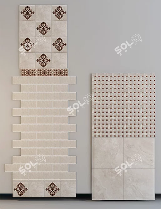 Villa Ada Geometric Tiles 3D model image 1