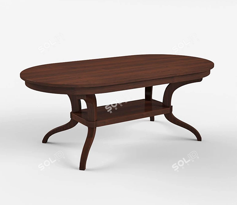 Hickory Chair Mercer Dining Table 3D model image 1