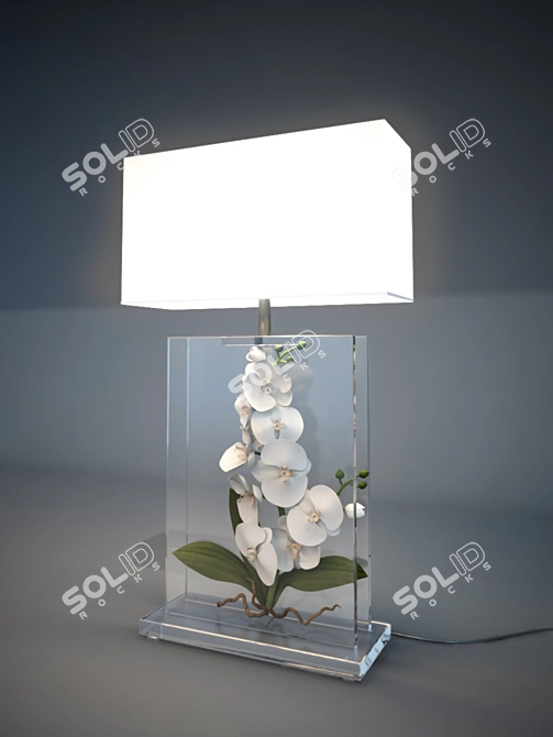 Elegant Artificial Orchid for Low-Light Corners 3D model image 1