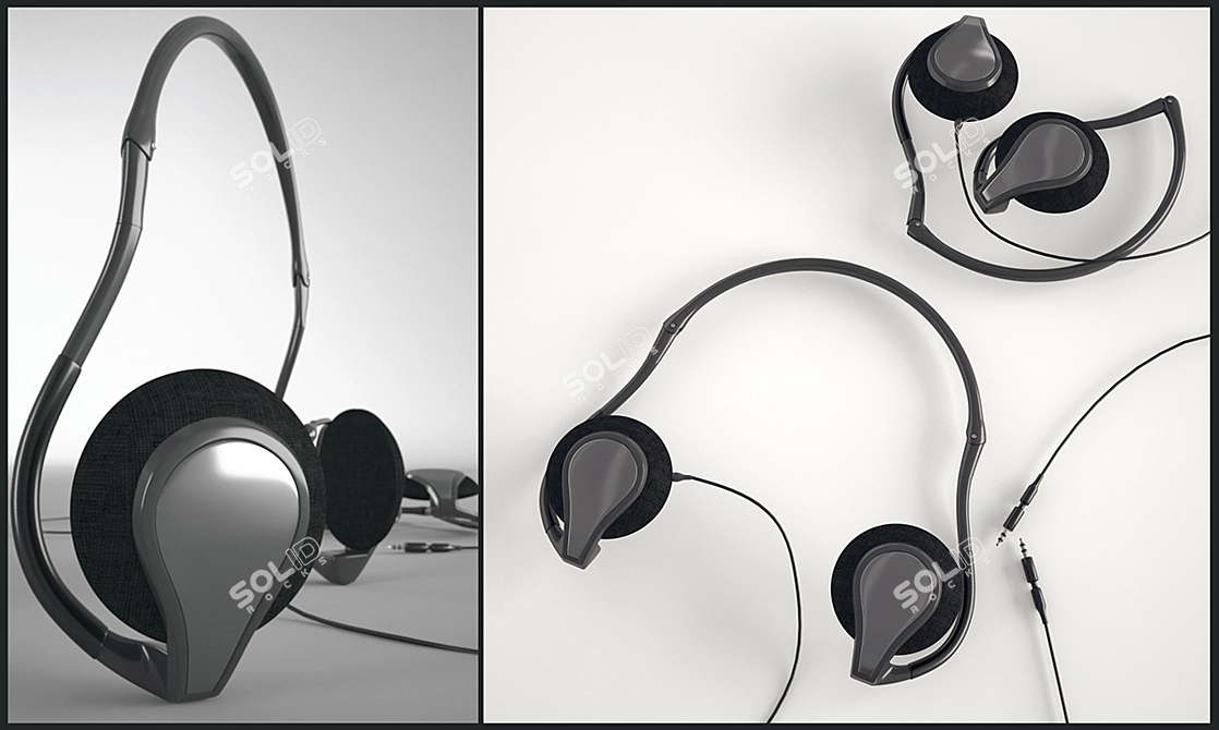 Immersive Sound on the Go: Philips Headphones 3D model image 1
