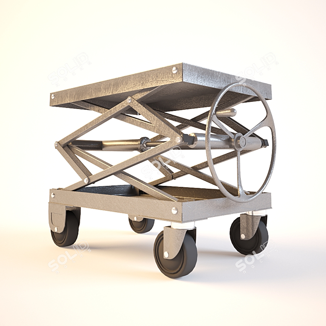 Urban Loft Industrial Table 3D model image 1
