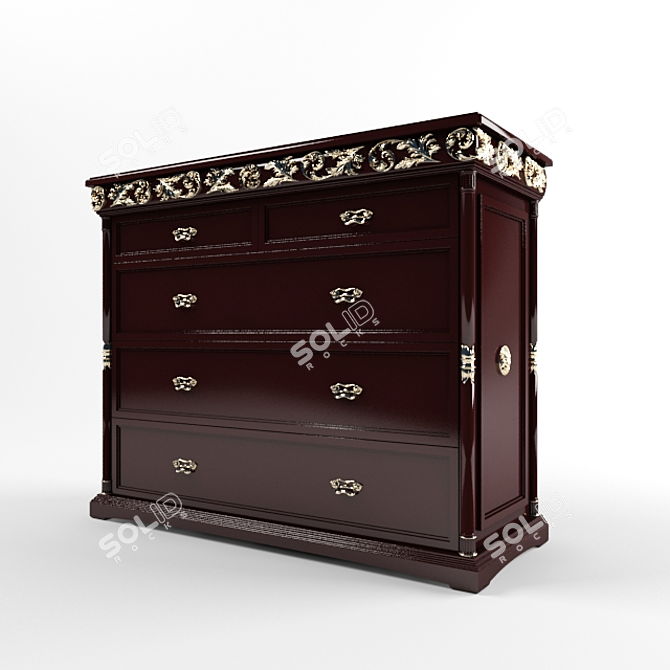 Spacious and Elegant "Jacqueline" Chest 3D model image 1