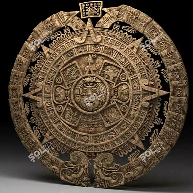 Maya Calendar: Ancient Timekeeping System 3D model image 1