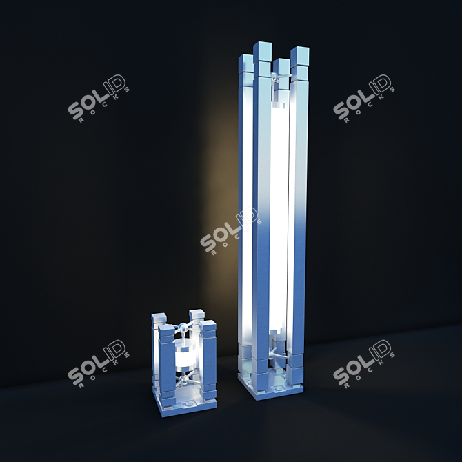 Tall Outdoor Street Lamp 3D model image 1