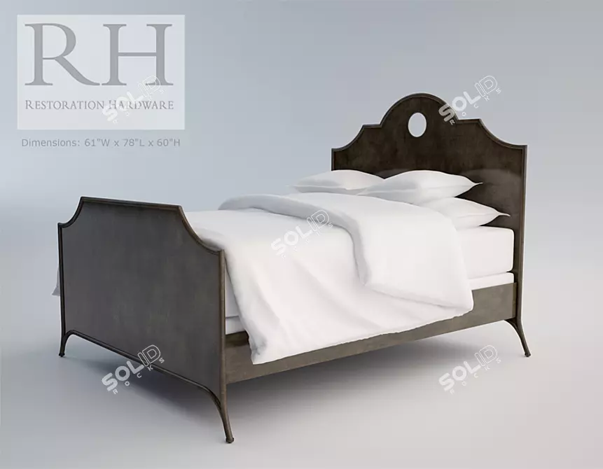 Restoration Hardware Metal Arch Bed 3D model image 1