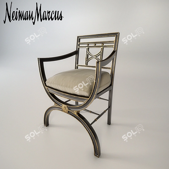 John Richard Collection Cheetah Roman Chair 3D model image 1