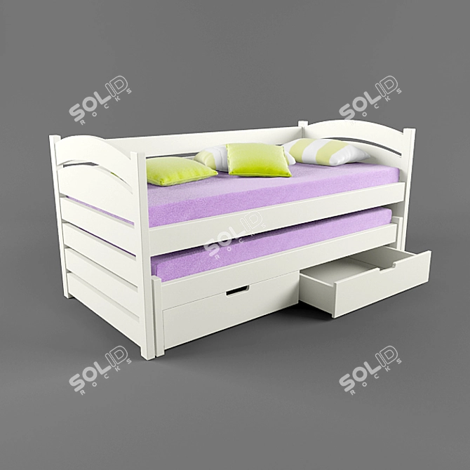 Modular Tolek Dolmar Bed 3D model image 1