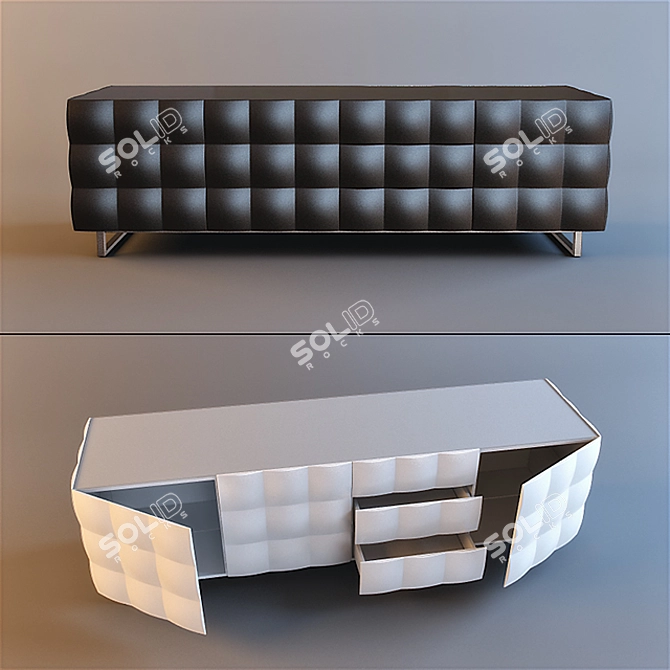 Table Black Russian 3D model image 1