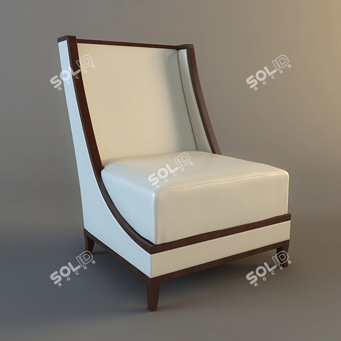 Elegant Casali Armchair 3D model image 1