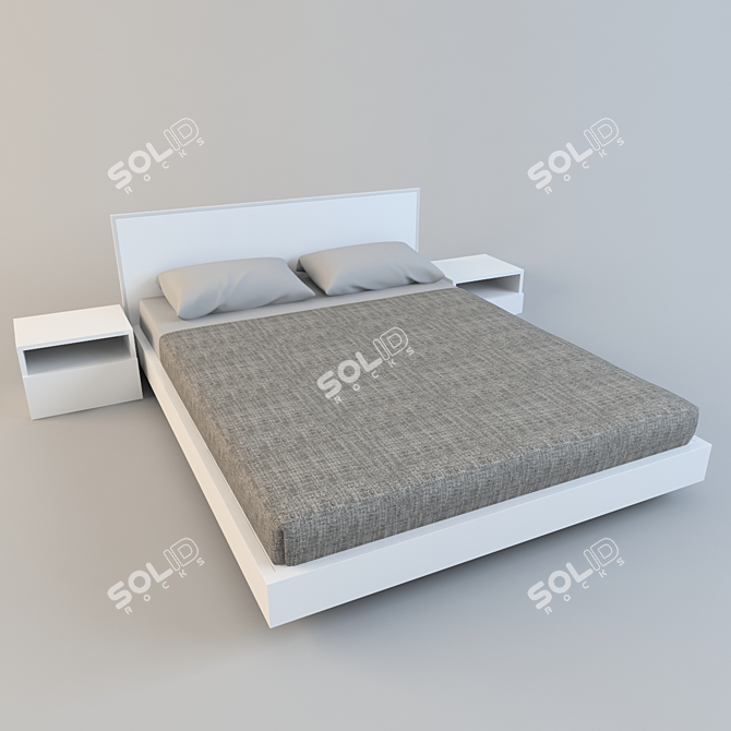 Modern Scandinavian Bed - BoConcept 3D model image 1