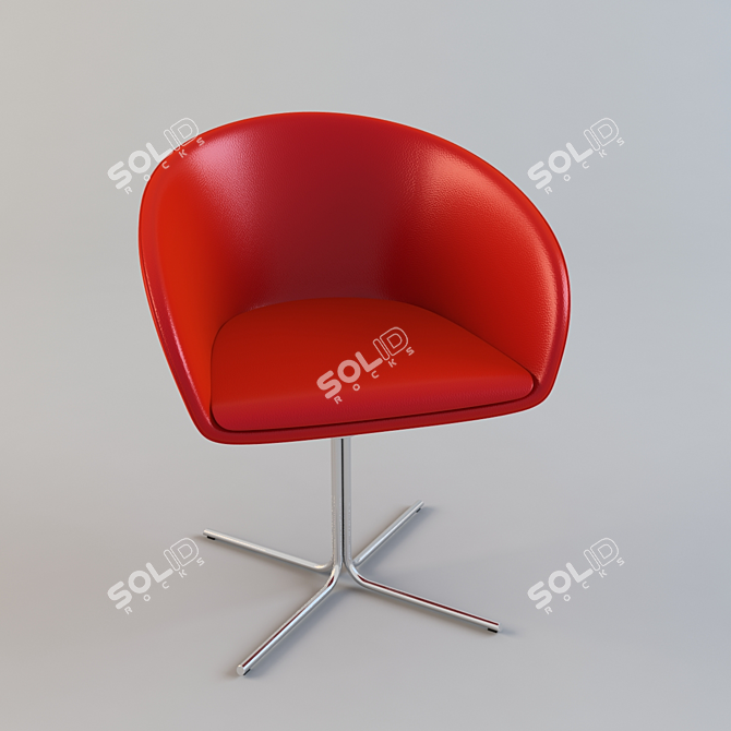 Sleek Modern Chair 3D model image 1