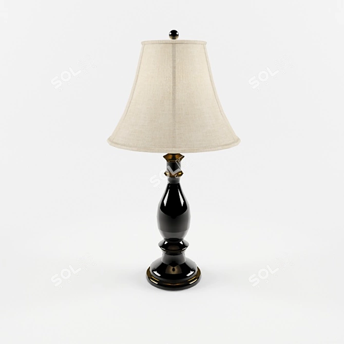 China Lamp: Elegant and Modern 3D model image 1