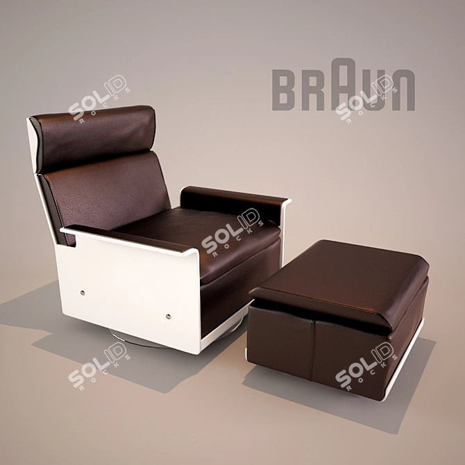 Braun Design Chair 3D model image 1