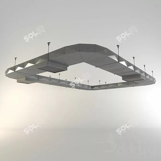 Sleek Industrial Ventilation 3D model image 1