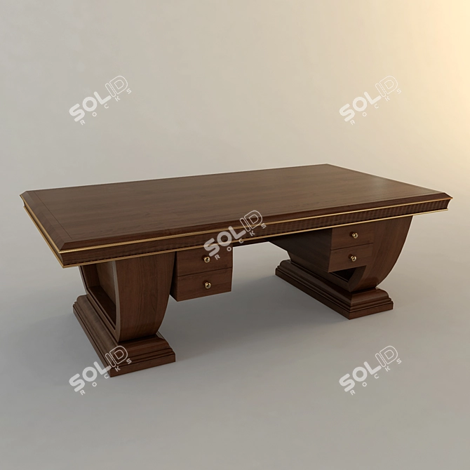 Elegant ORSI Writing Table 3D model image 1