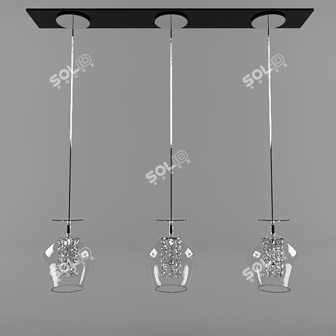 Crystal Chandelier Pendant LK-0053 3D model image 1