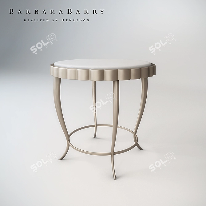 Elegant Chinched Occasional Table 3D model image 1