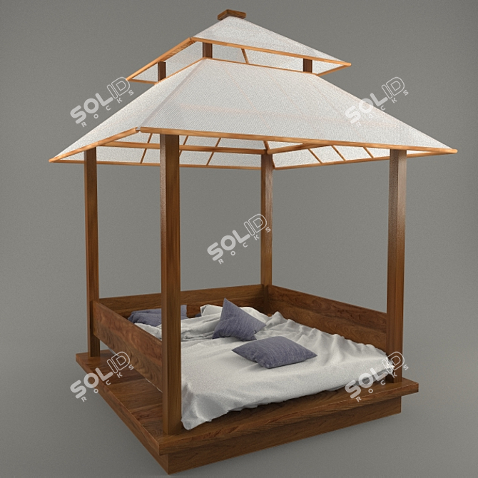 Summer Haven Gazebo Bed 3D model image 1